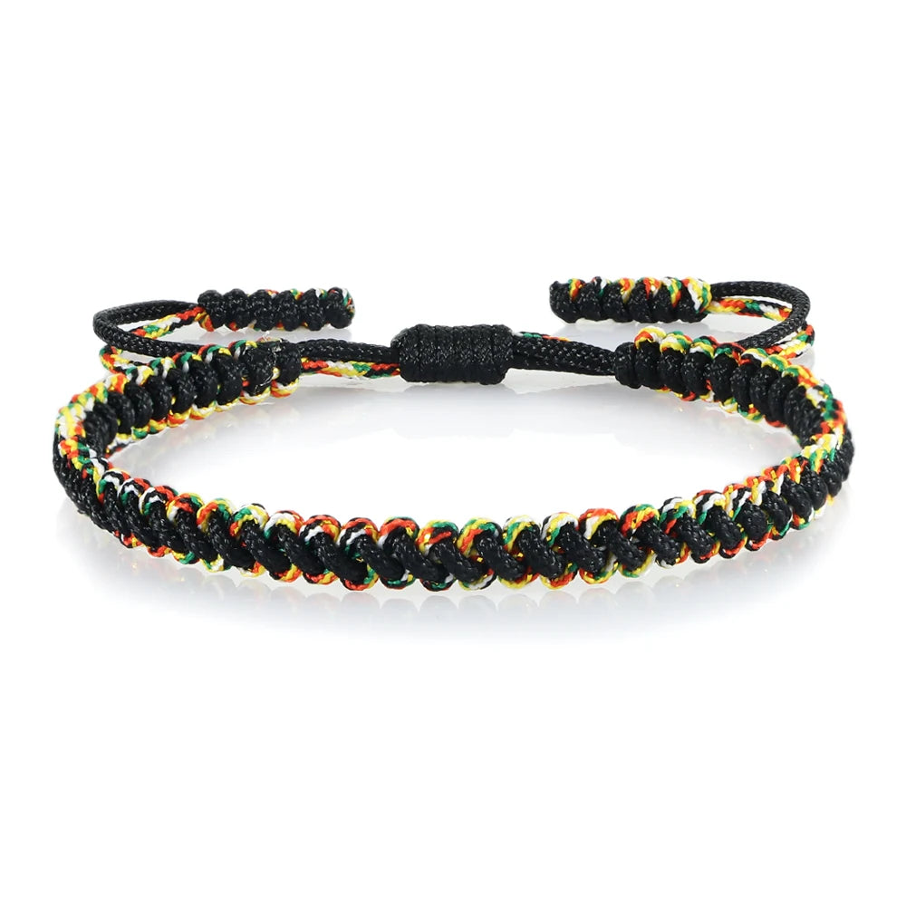 Tibetan Intention Bracelet – Handwoven Ritual Thread