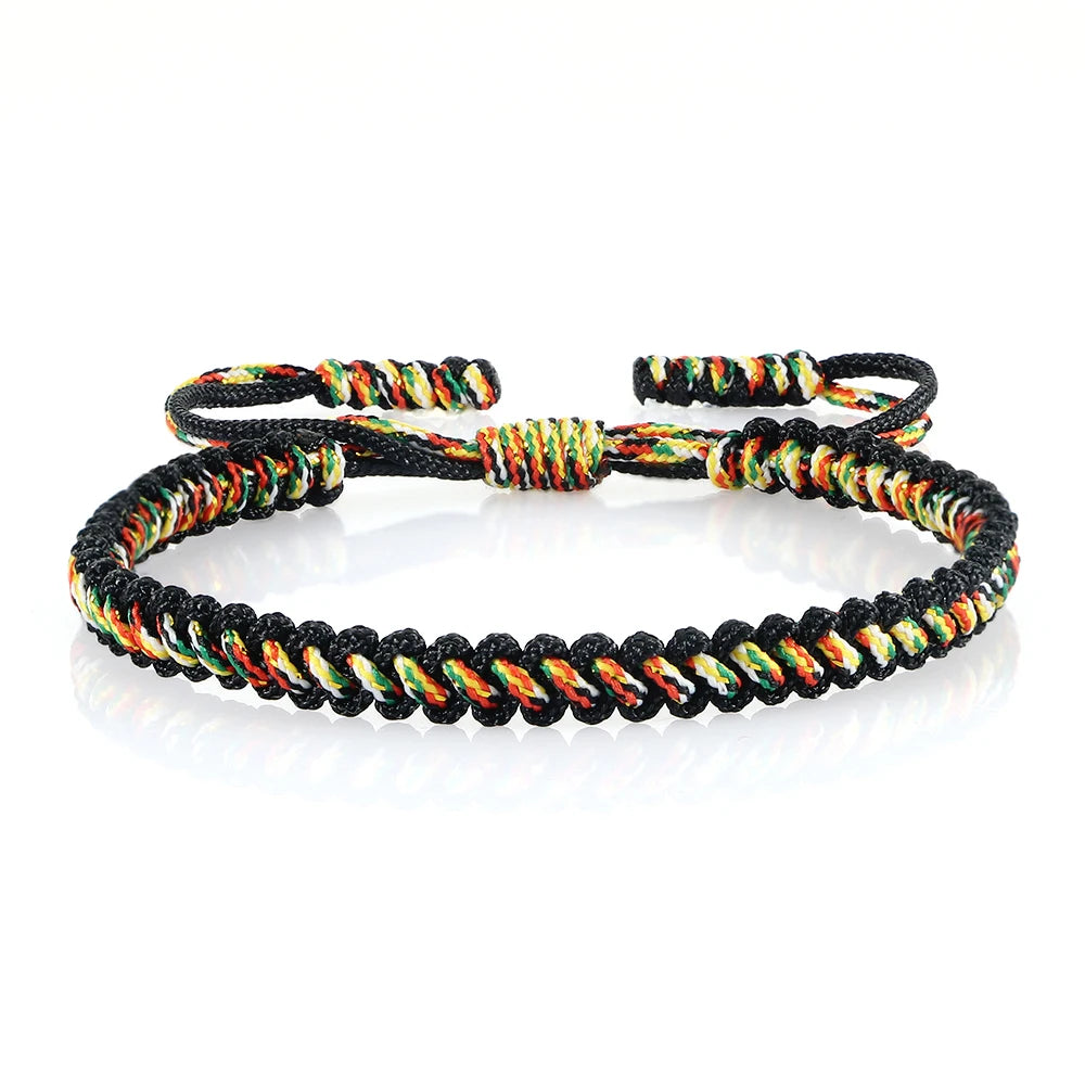 Tibetan Intention Bracelet – Handwoven Ritual Thread
