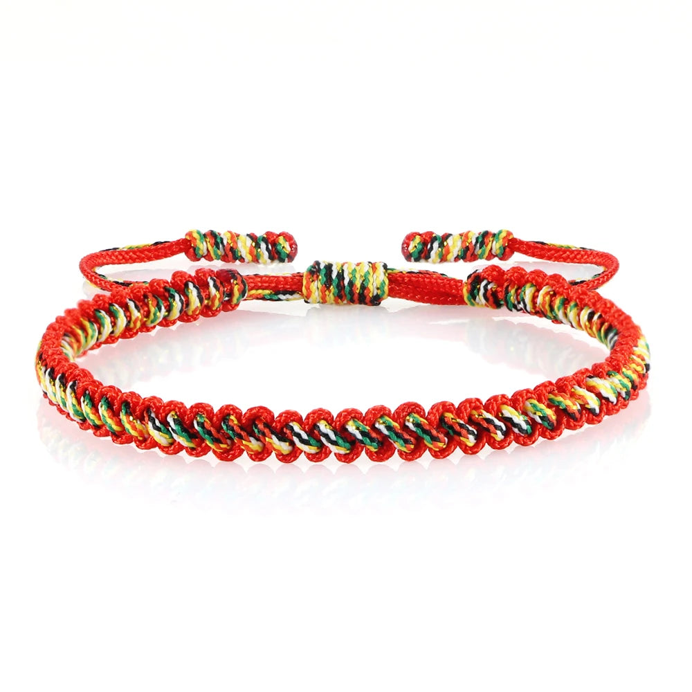 Tibetan Intention Bracelet – Handwoven Ritual Thread