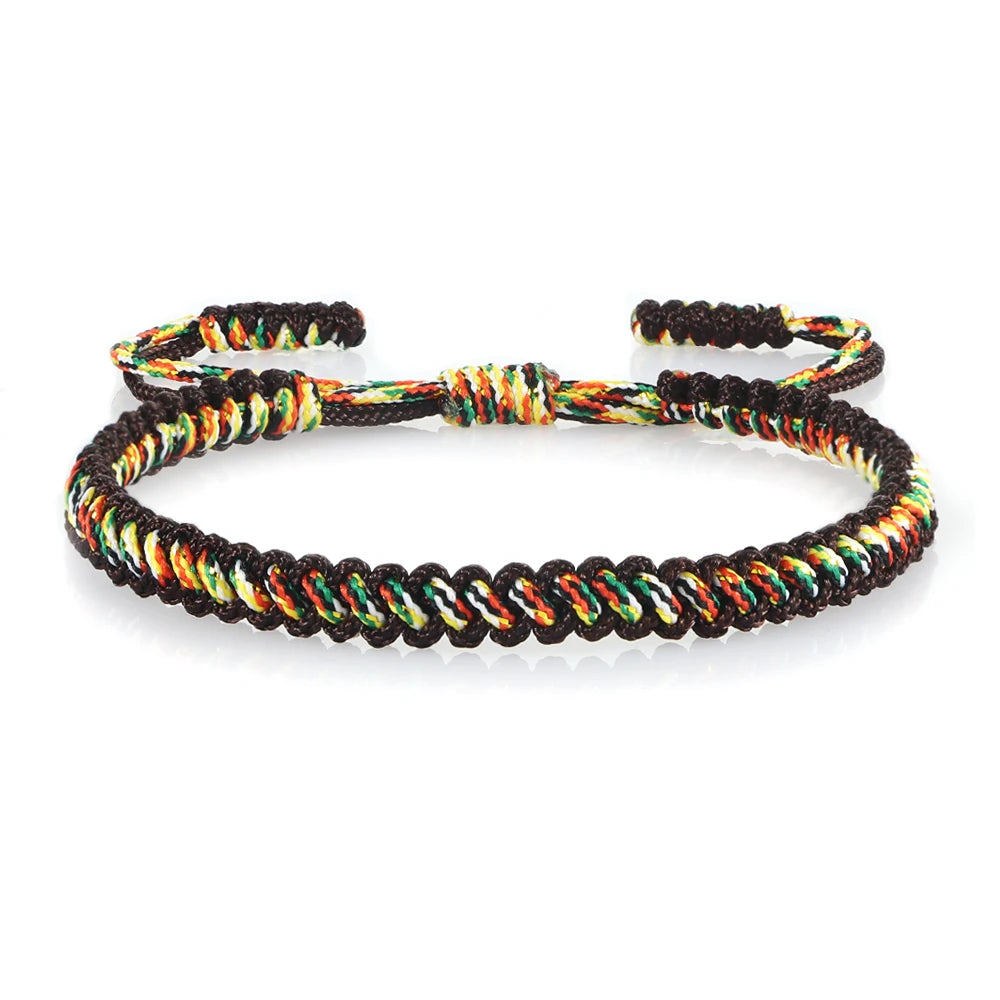 Tibetan Intention Bracelet – Handwoven Ritual Thread