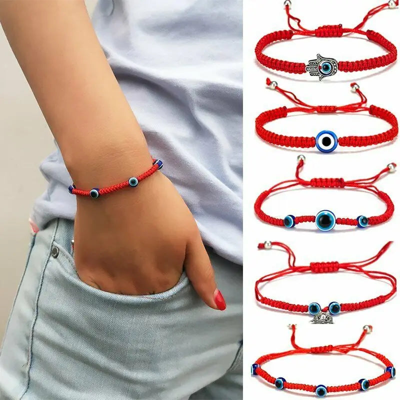 Lucky Red String With Evil Eye Bracelet – Protection & Strength