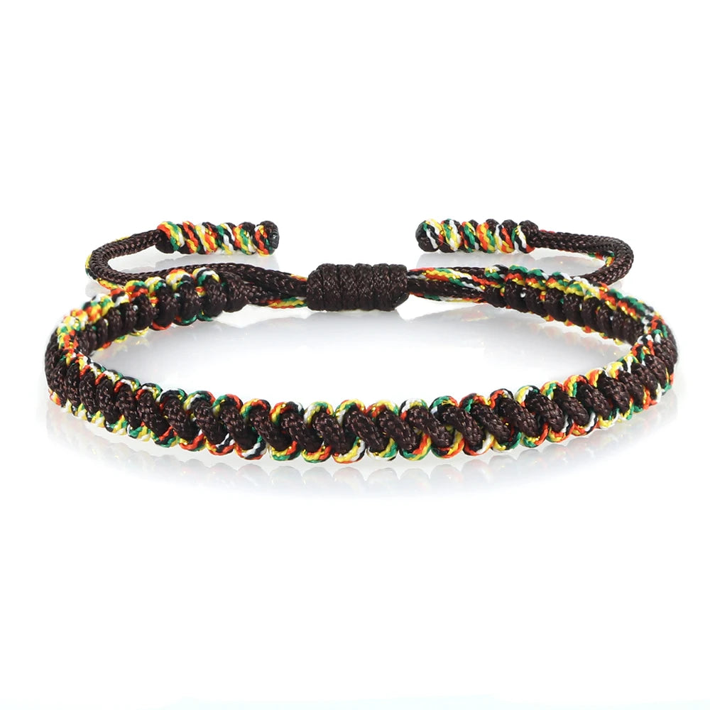 Tibetan Intention Bracelet – Handwoven Ritual Thread