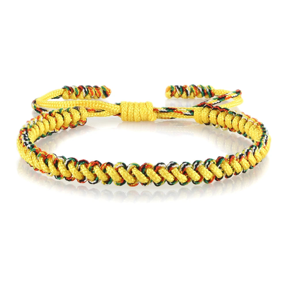 Tibetan Intention Bracelet – Handwoven Ritual Thread