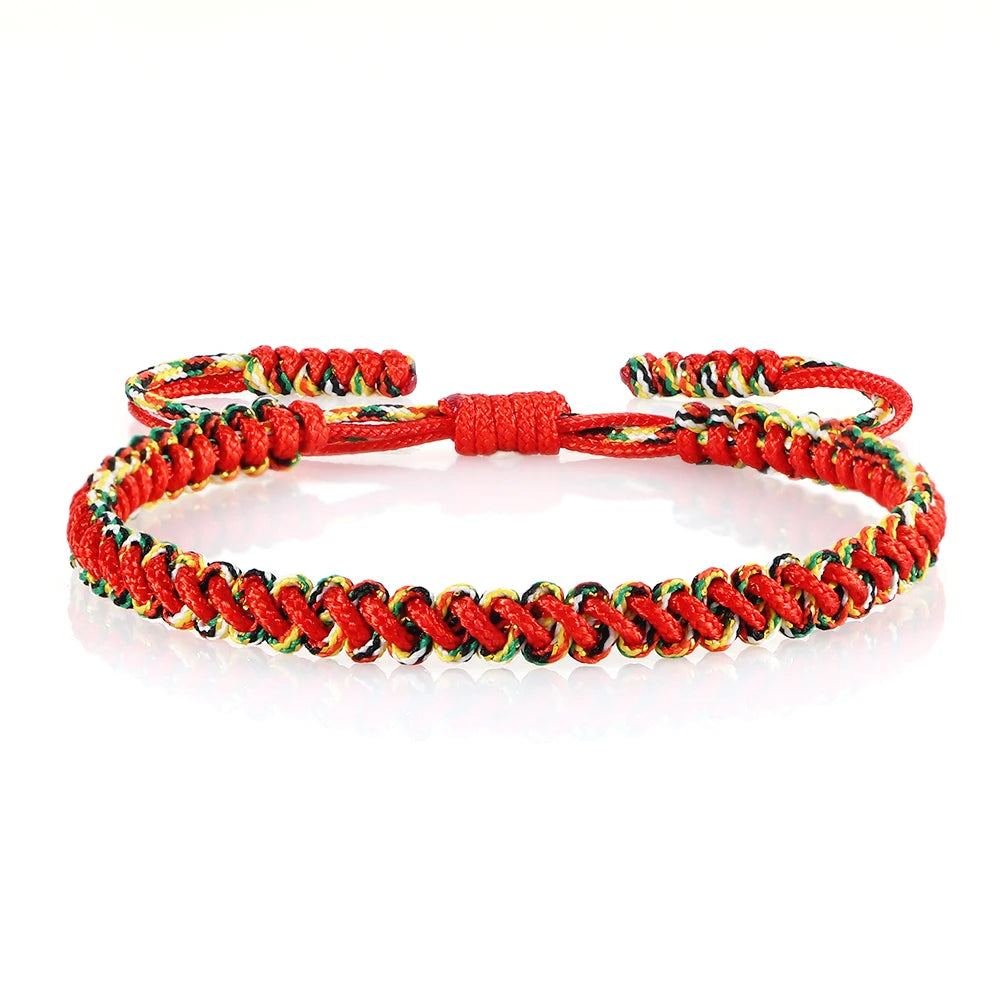 Tibetan Intention Bracelet – Handwoven Ritual Thread