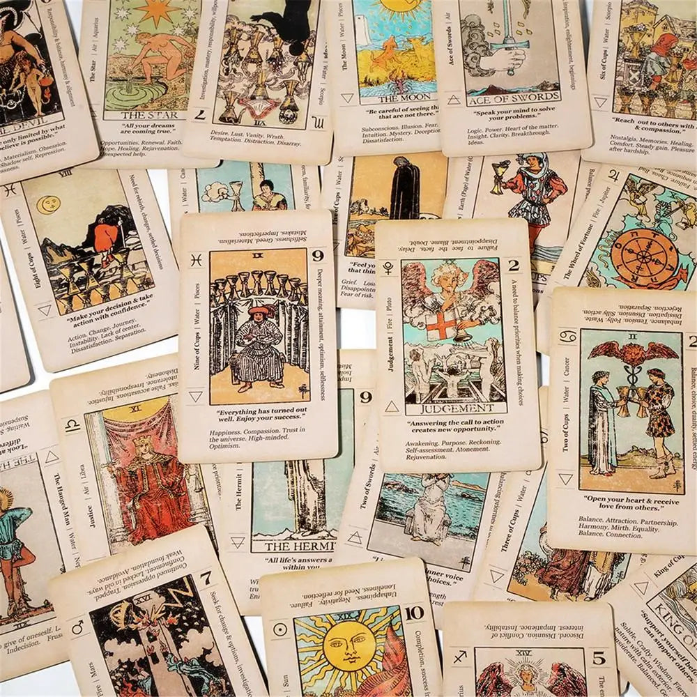 🃏 Beginner’s Tarot Deck – Pocket-Size Cards with Keywords & Reversed Meanings