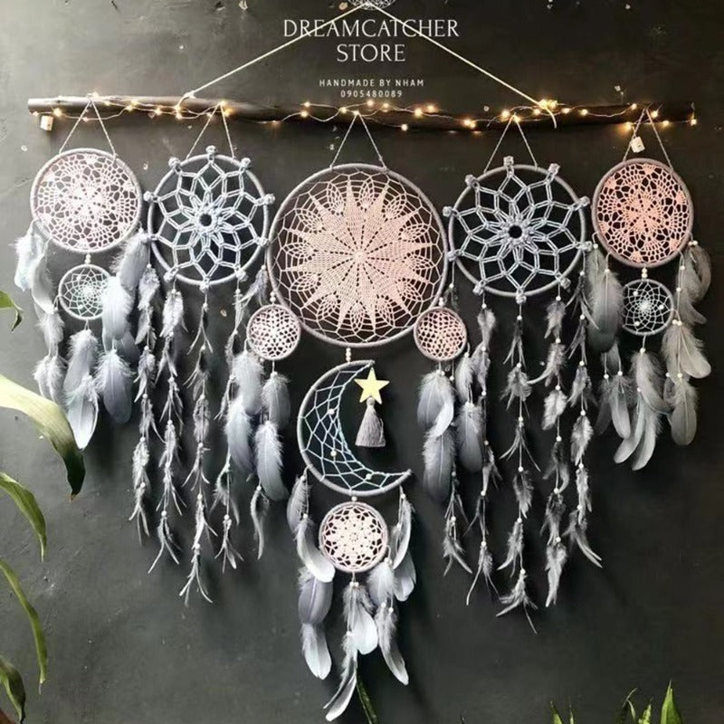 Set of 5 Boho Dream Catchers 🌙 – Wall Decor for Peace, Ritual & Soulful Spaces