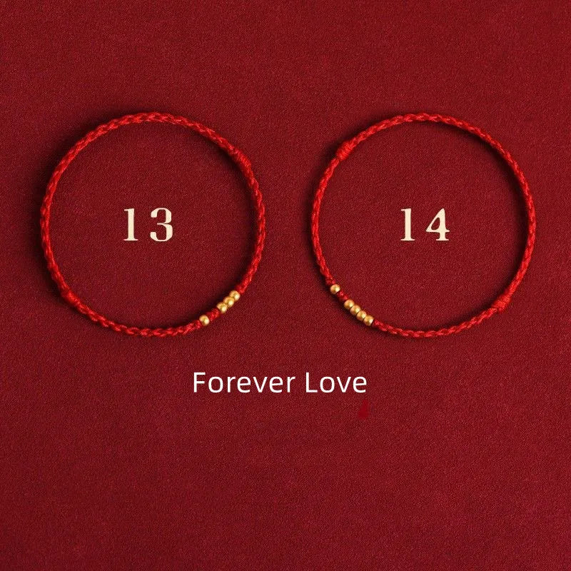 Red Whisper – Golden Beads Protection Bracelet 🔴