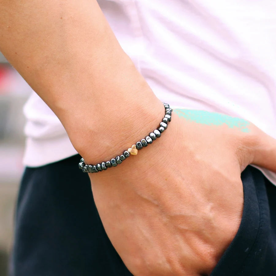 Hematite Grounding Bracelet – Raw Strength & Calm Focus