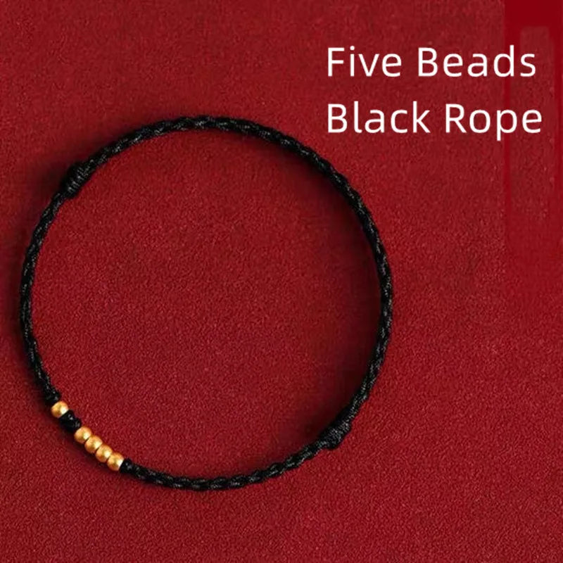Red Whisper – Golden Beads Protection Bracelet 🔴