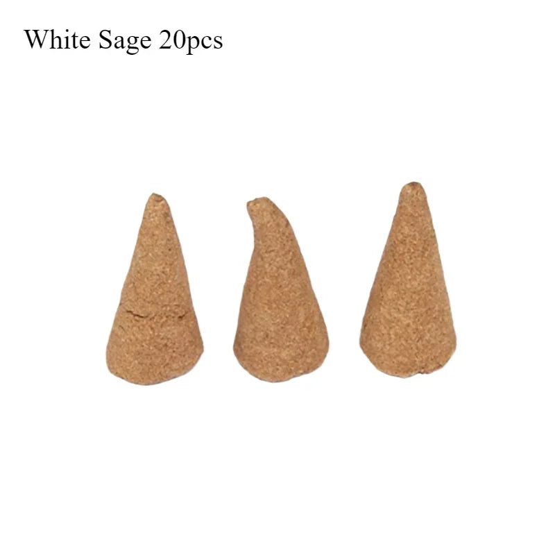 🌿Palo Santo & White Sage Cones – Cleansing Incense for Ritual & Daily Energy Shift