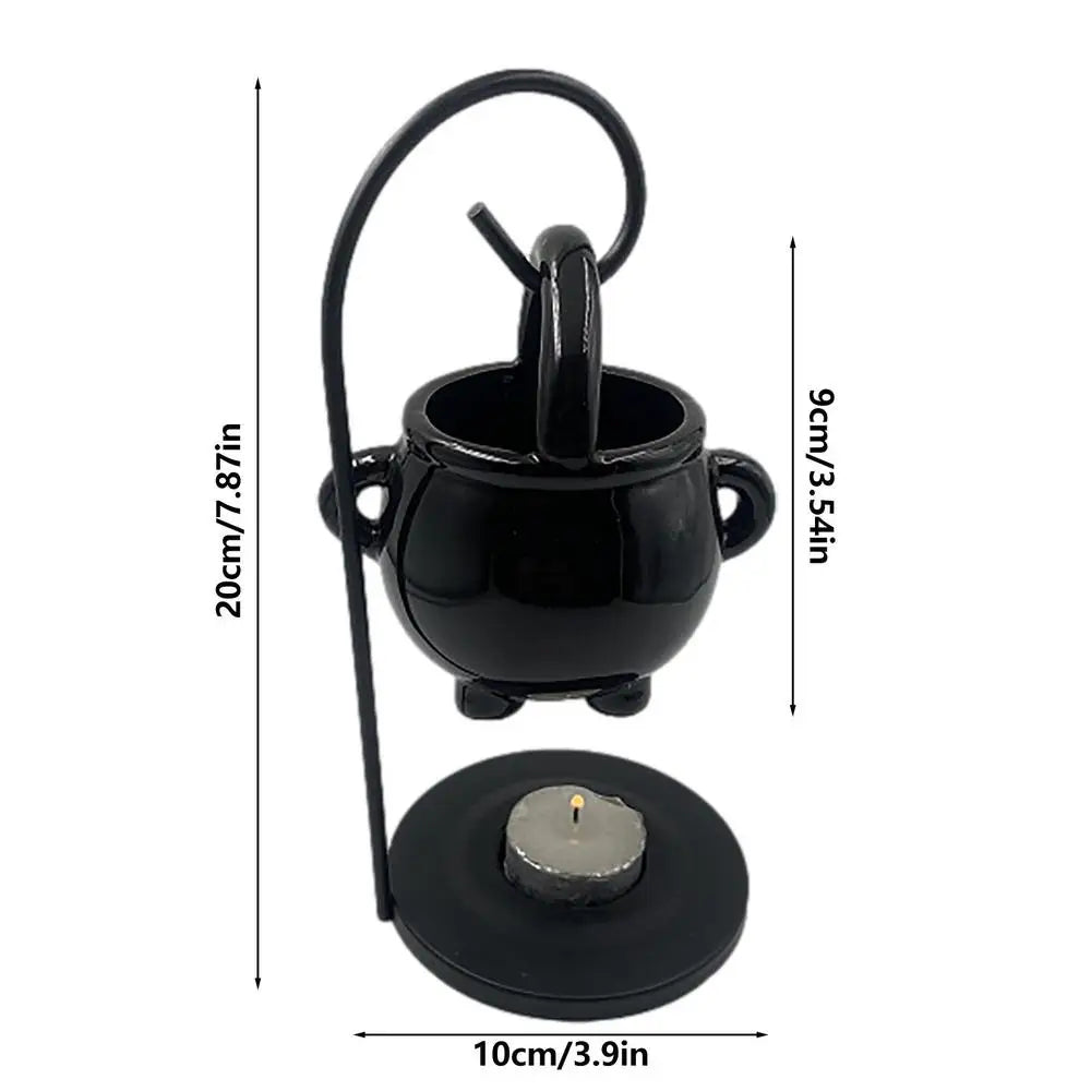 🪄 Hanging Witch’s Cauldron – Wax Burner & Ritual Aroma Diffuser