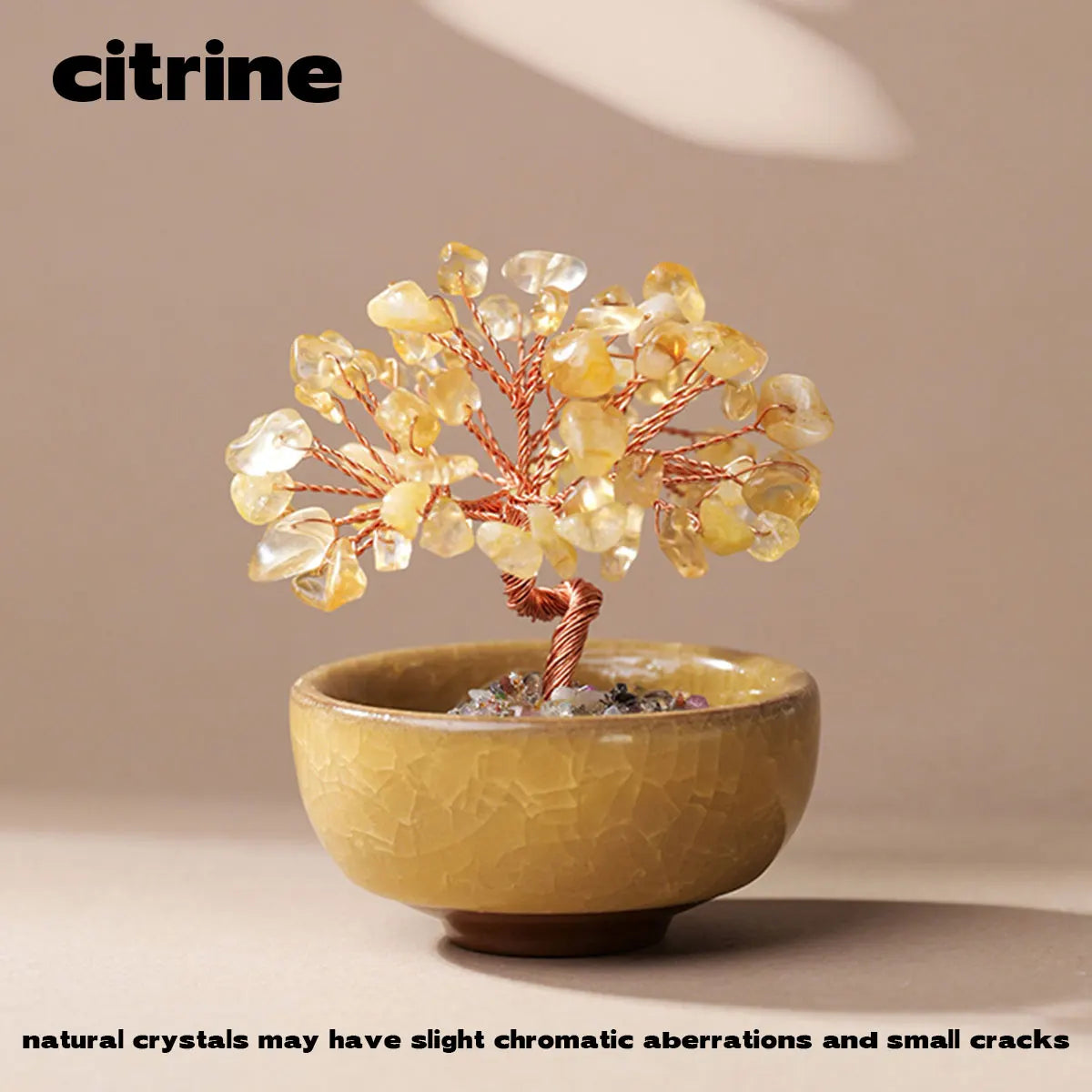 Mini Crystal Life Tree 🌸 – Handmade Energy Tree with Flower Pot Base for Harmony & Healing