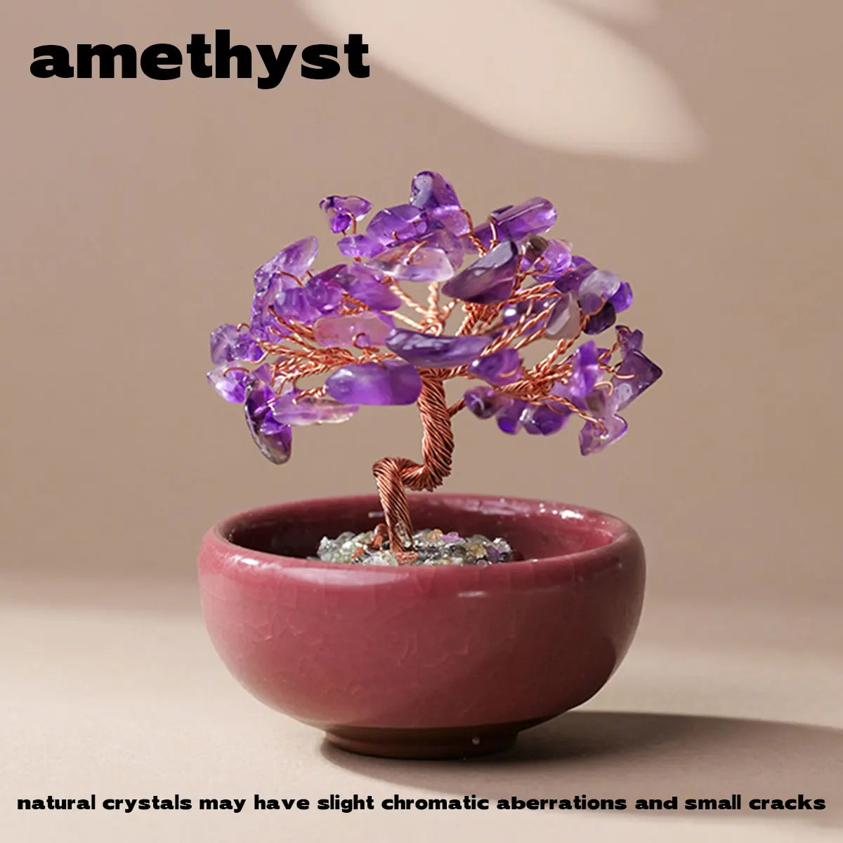 Mini Crystal Life Tree 🌸 – Handmade Energy Tree with Flower Pot Base for Harmony & Healing