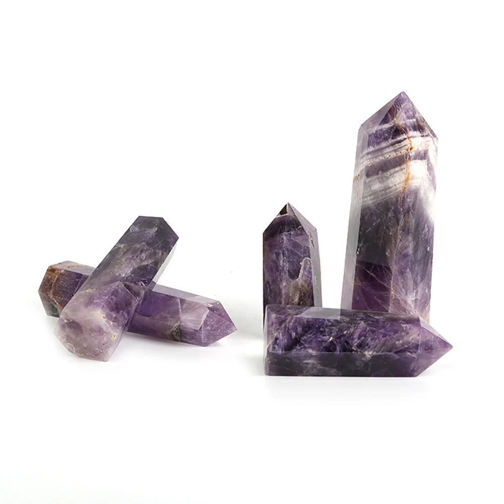 Amethyst Obelisk โ Intuition & Energy Clearing Crystal Tower