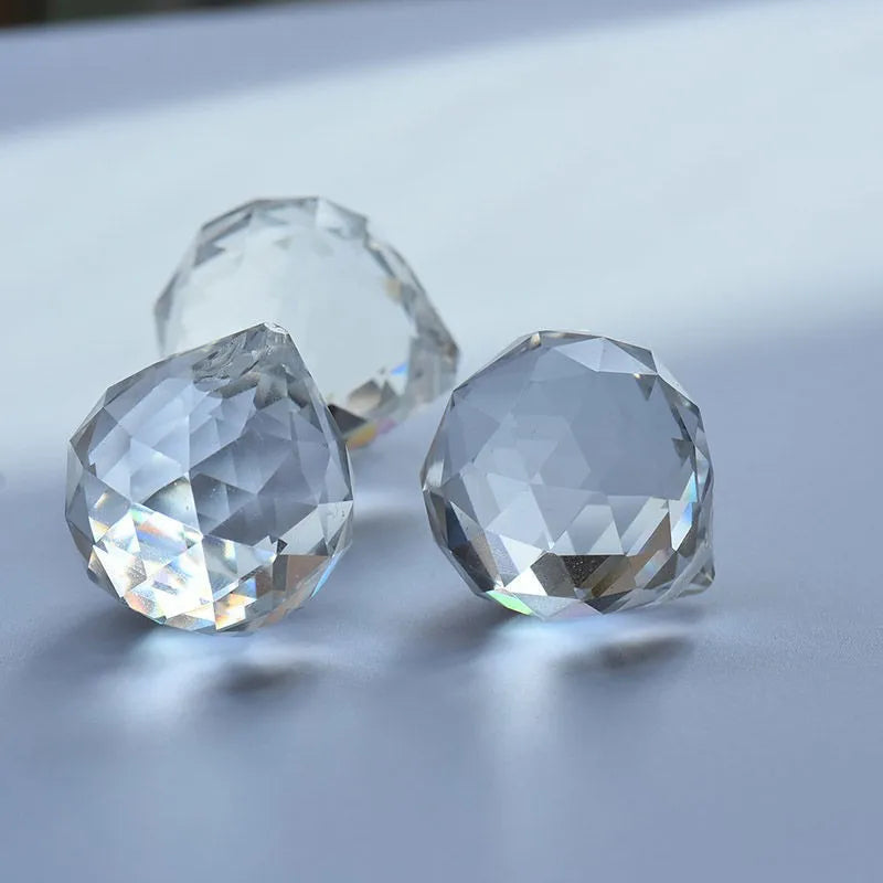 Crystal Prism Ball 🔮 – Rainbow Light Sphere for Suncatchers, Rituals & Decor