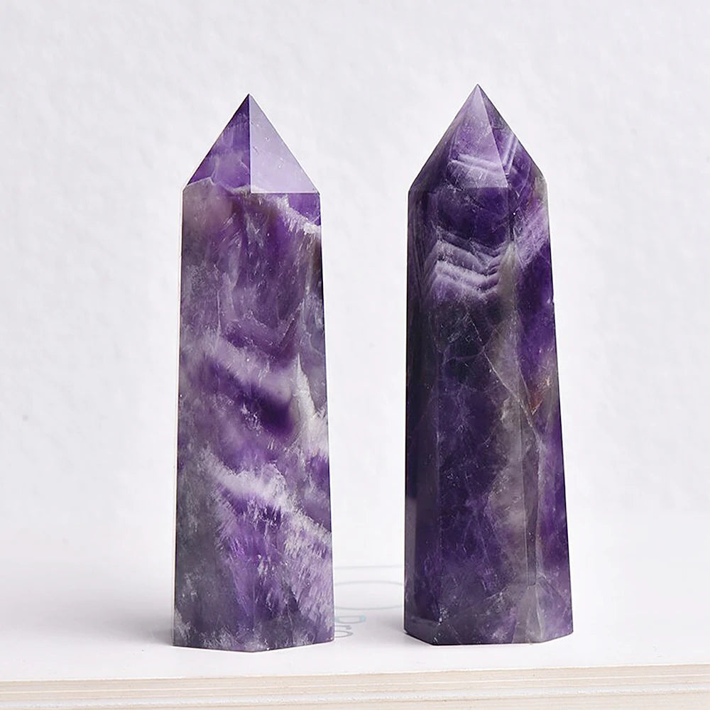 Amethyst Obelisk โ Intuition & Energy Clearing Crystal Tower