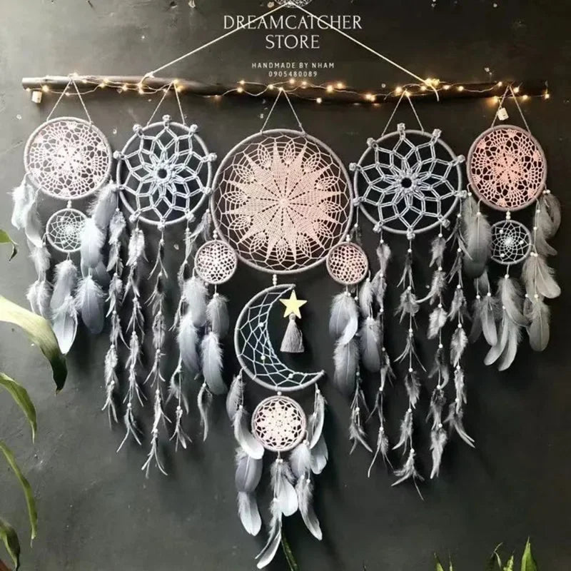 Set of 5 Boho Dream Catchers 🌙 – Wall Decor for Peace, Ritual & Soulful Spaces