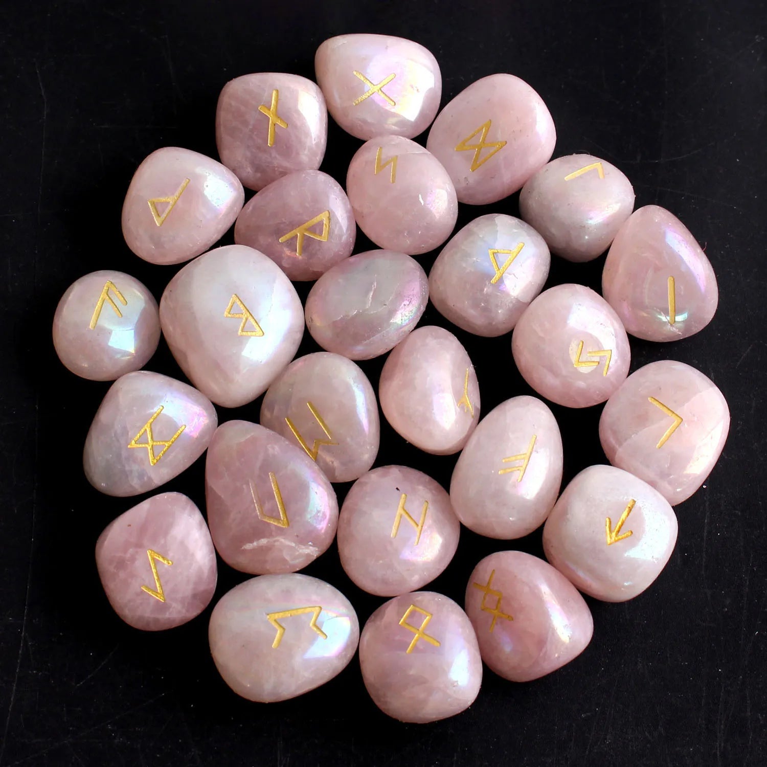 Crystal Rune Set – 25 Sacred Stones for Divination & Energy Work