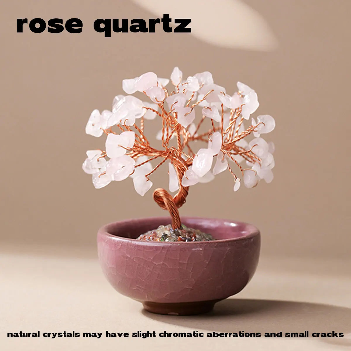 Mini Crystal Life Tree 🌸 – Handmade Energy Tree with Flower Pot Base for Harmony & Healing