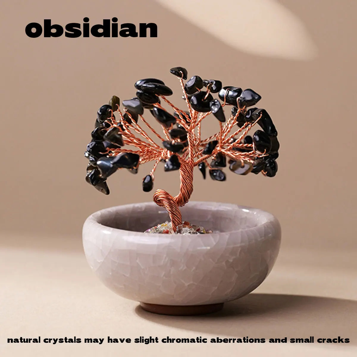 Mini Crystal Life Tree 🌸 – Handmade Energy Tree with Flower Pot Base for Harmony & Healing