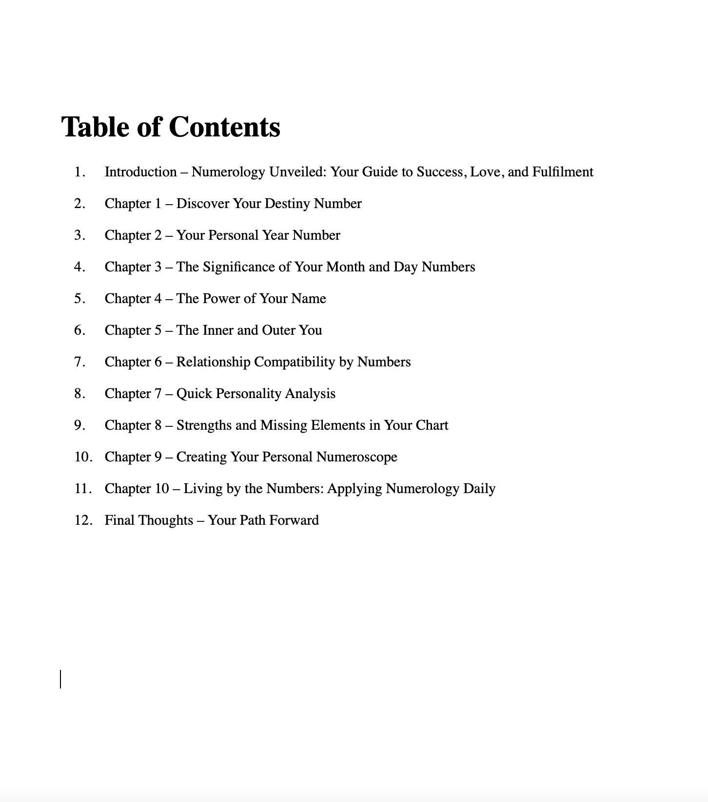 Numerology Unveiled/ Your Guide to Success, Love, and Fulfilment