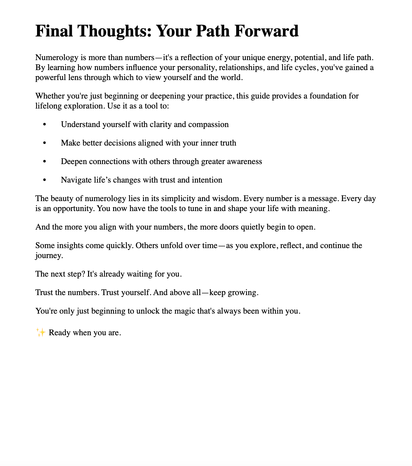 Numerology Unveiled/ Your Guide to Success, Love, and Fulfilment