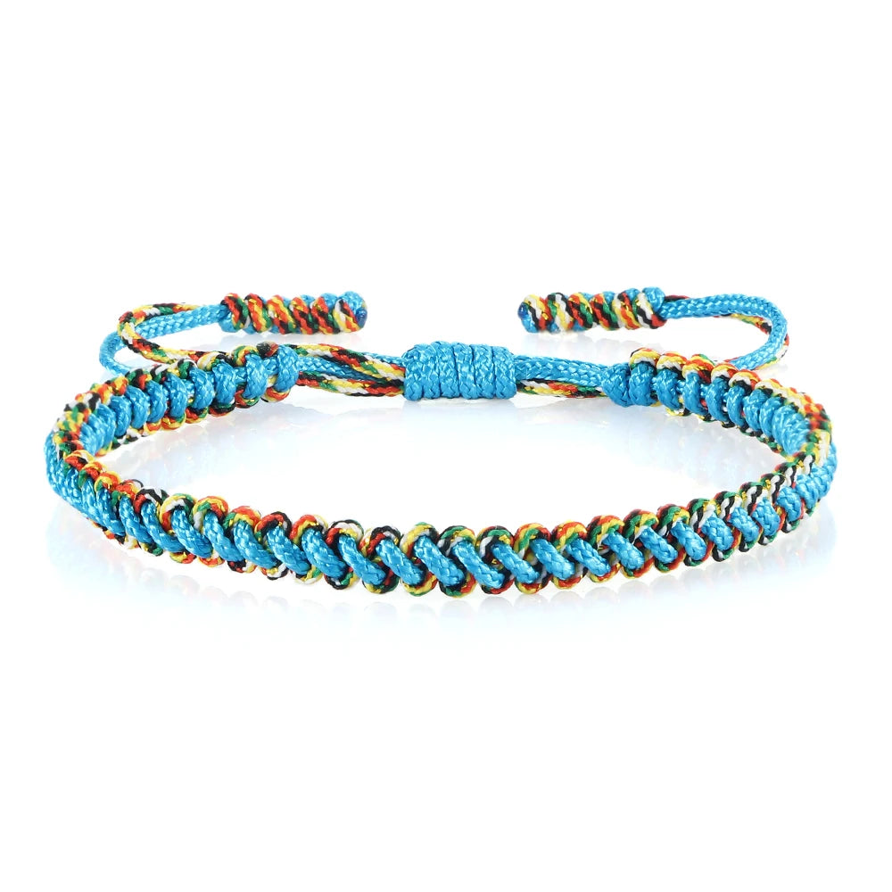 Tibetan Intention Bracelet – Handwoven Ritual Thread