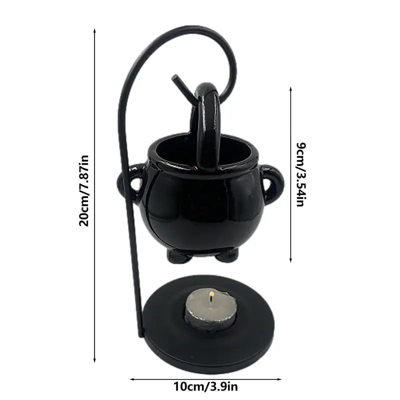 🪄 Hanging Witch’s Cauldron  – Wax Burner & Ritual Aroma Diffuser