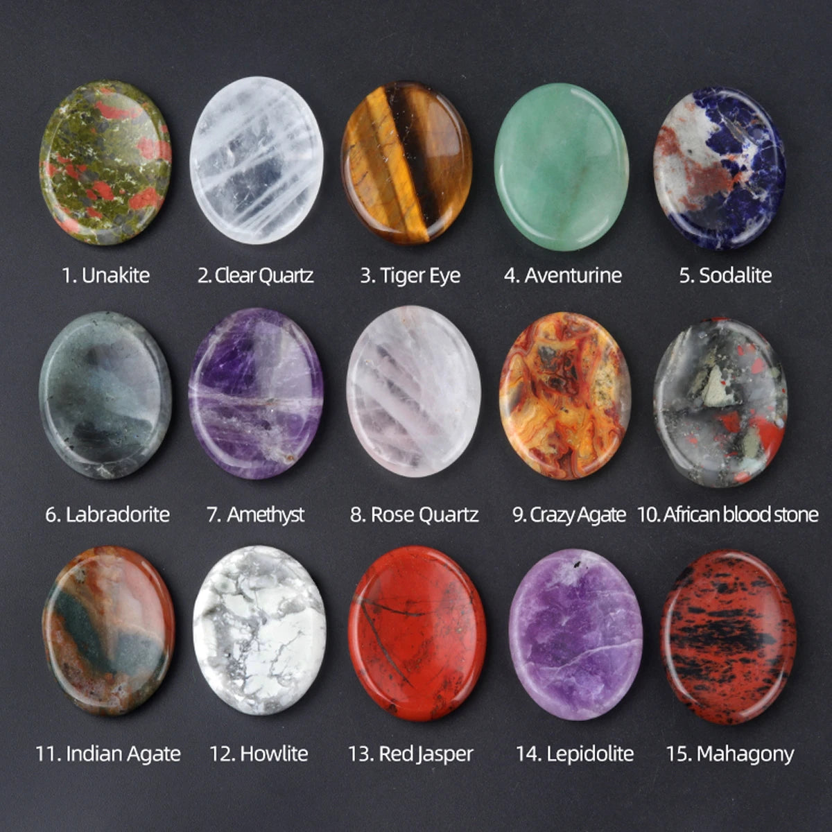 🫶 Thumb Worry Stone – Pocket-Sized Calm & Crystal Focus