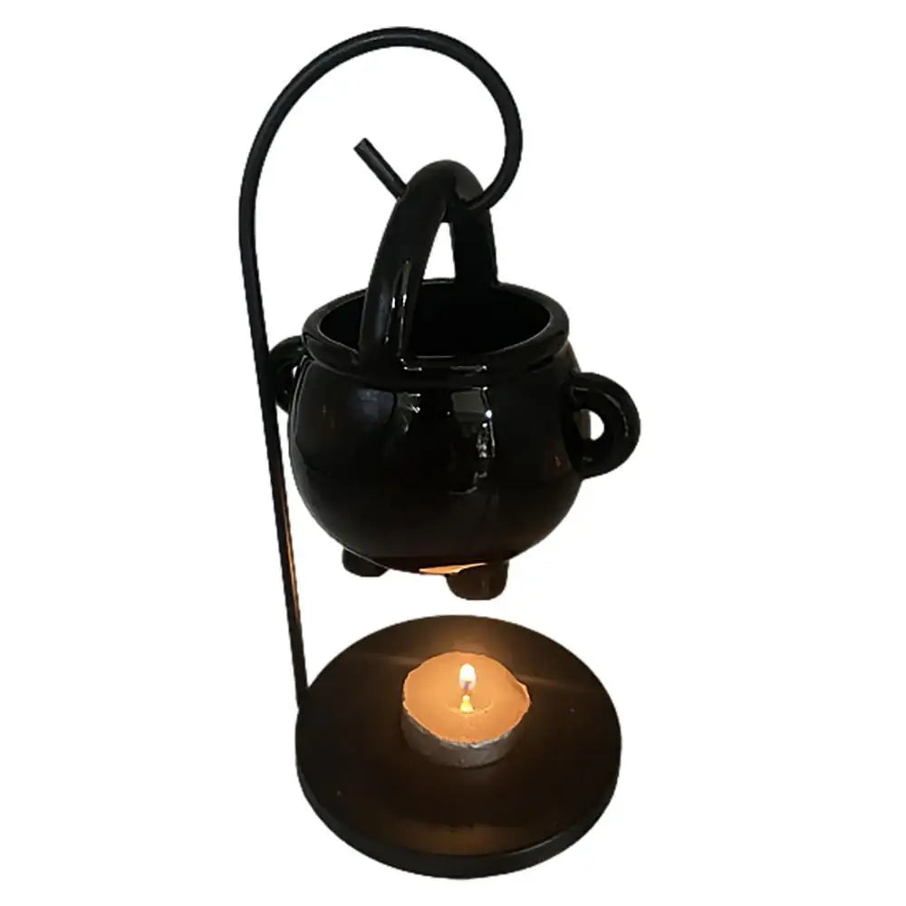 🪄 Hanging Witch’s Cauldron  – Wax Burner & Ritual Aroma Diffuser