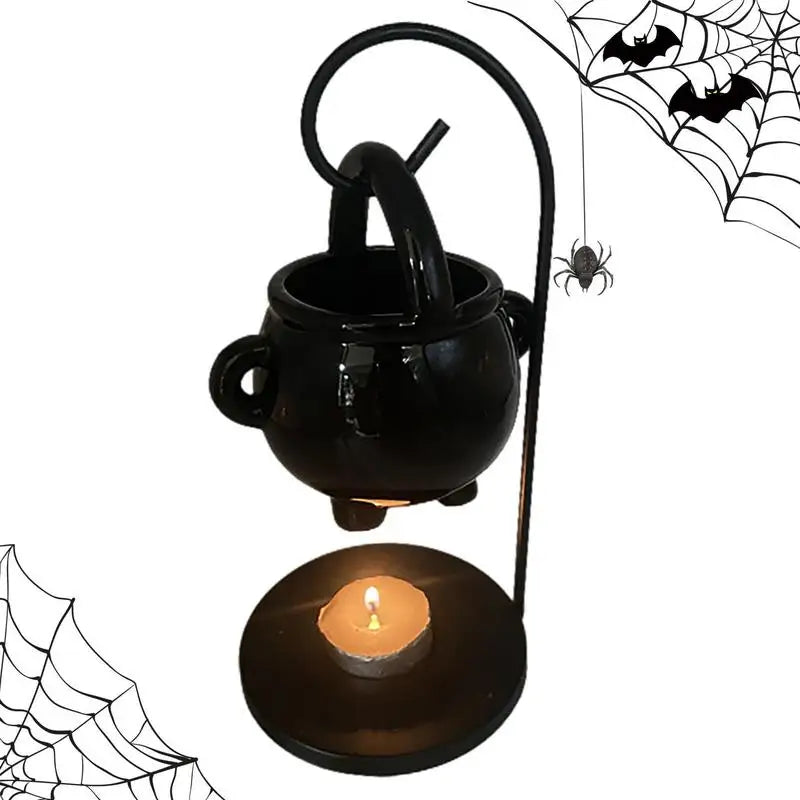 🪄 Hanging Witch’s Cauldron  – Wax Burner & Ritual Aroma Diffuser