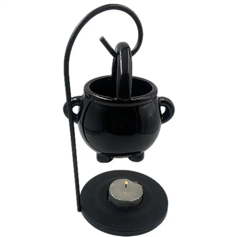 🪄 Hanging Witch’s Cauldron  – Wax Burner & Ritual Aroma Diffuser