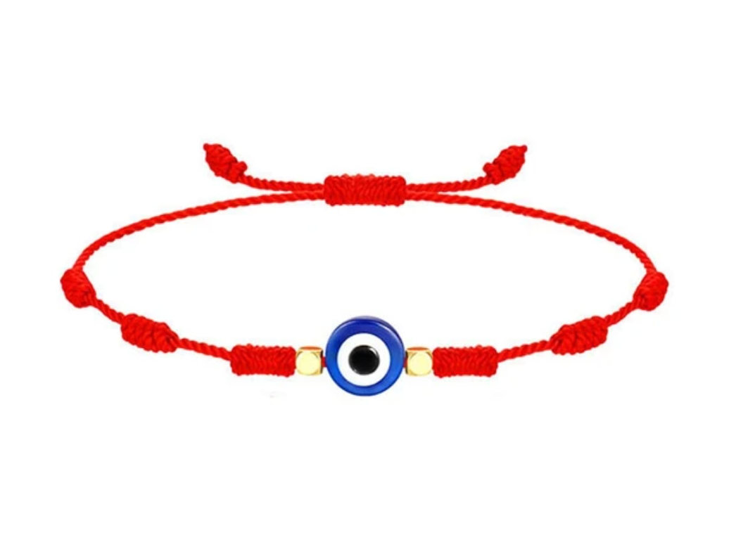 7 Knots Red Evil Eye Braided Bracelet — Lucky Amulet