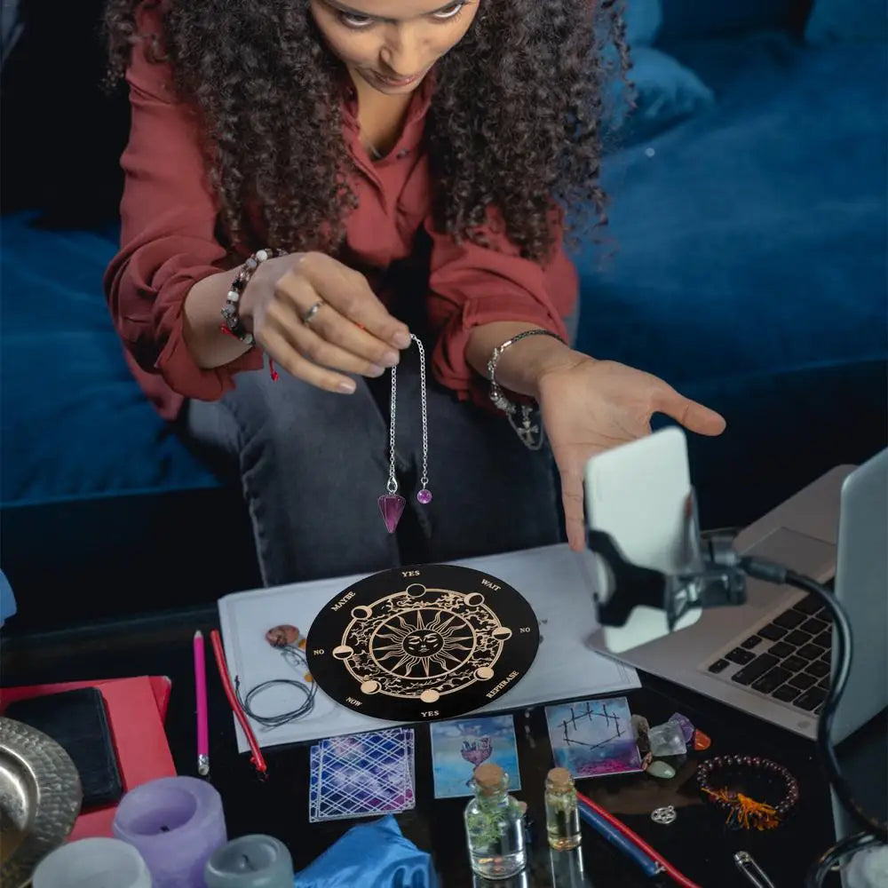 Pendulum Divination Board 🧿 – Spirit Guidance & Decision Tool for Rituals